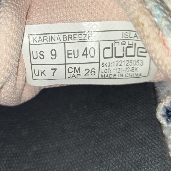 Hey Dudes Karina - Island - Size 9 - Picture 6 of 7